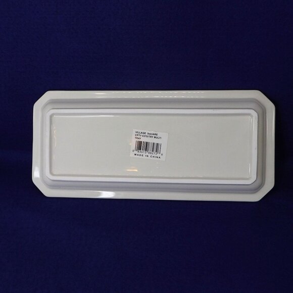 New Croscill Ceramic Village Square Rectangular Vanity Tray 13" - Picture 6 of 6